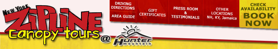 NY Zipline Adventure Tours at Hunter Mountain, NY